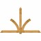 Ekena Millwork Redmond Rough Sawn Timber Gable Bracket, Western Red Cedar, 108"W x 68"H x 4"D x 6"F, 15/12 Pitch GBW108X68X0406RED00RWR - alternate 1